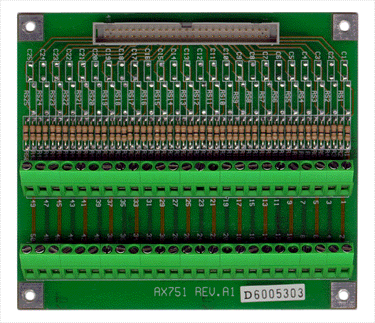 Universal 2*25 screw terminal panel, 50pin flat cable