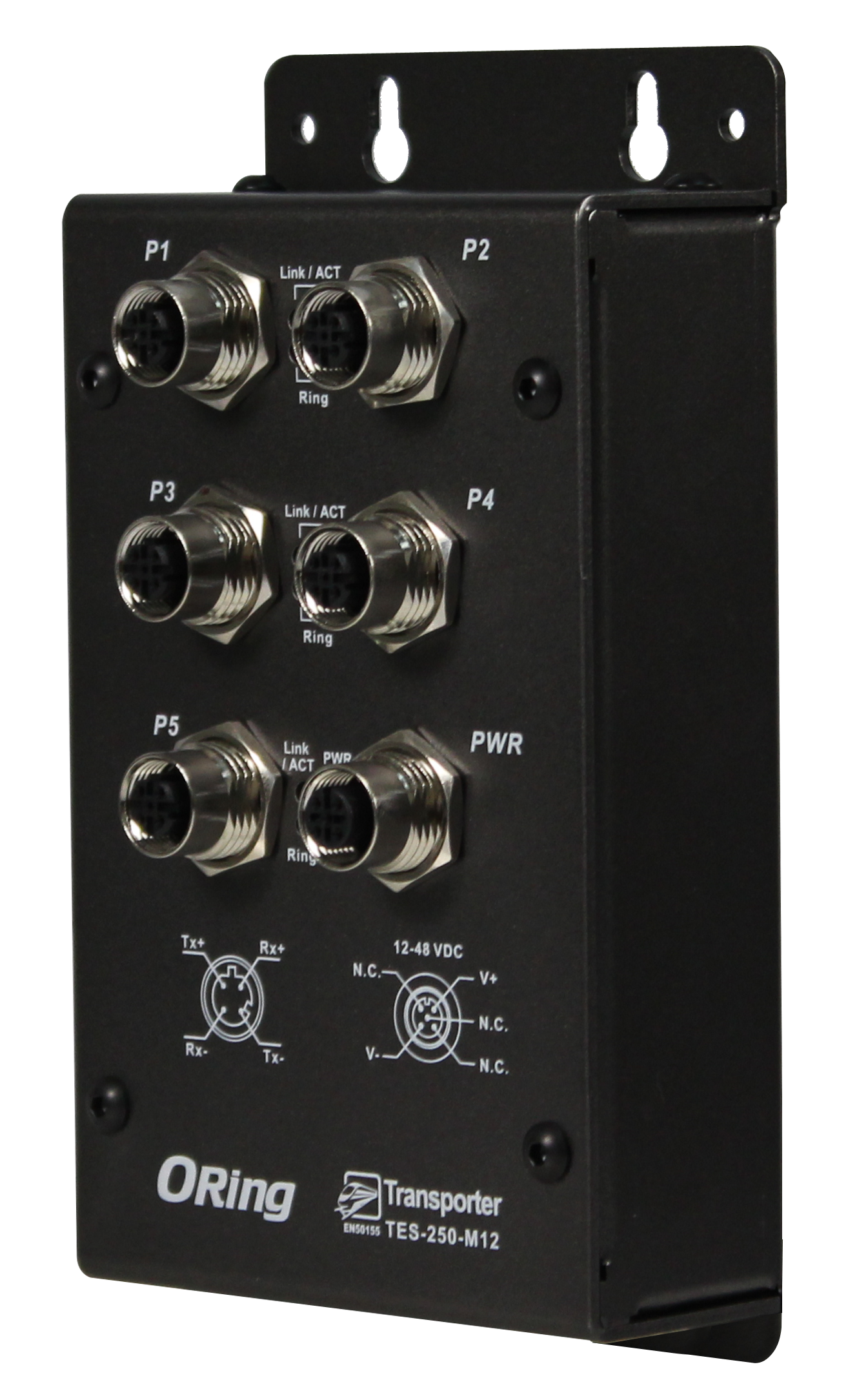 Lite-managed Switch IP40 5*100TX M12 Connector EN50155