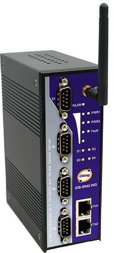 Wireless Device Server 4*Isolated RS422/485 to 802.11b/g