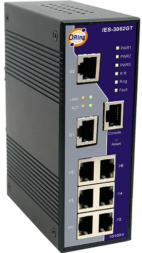 Industrial Managed 2*1000TX 6*100TX Switch