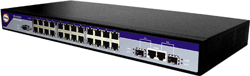 Ind. Managed 2*1000TX/SFP 24*TX Rackm.Switch Ext. Temp.