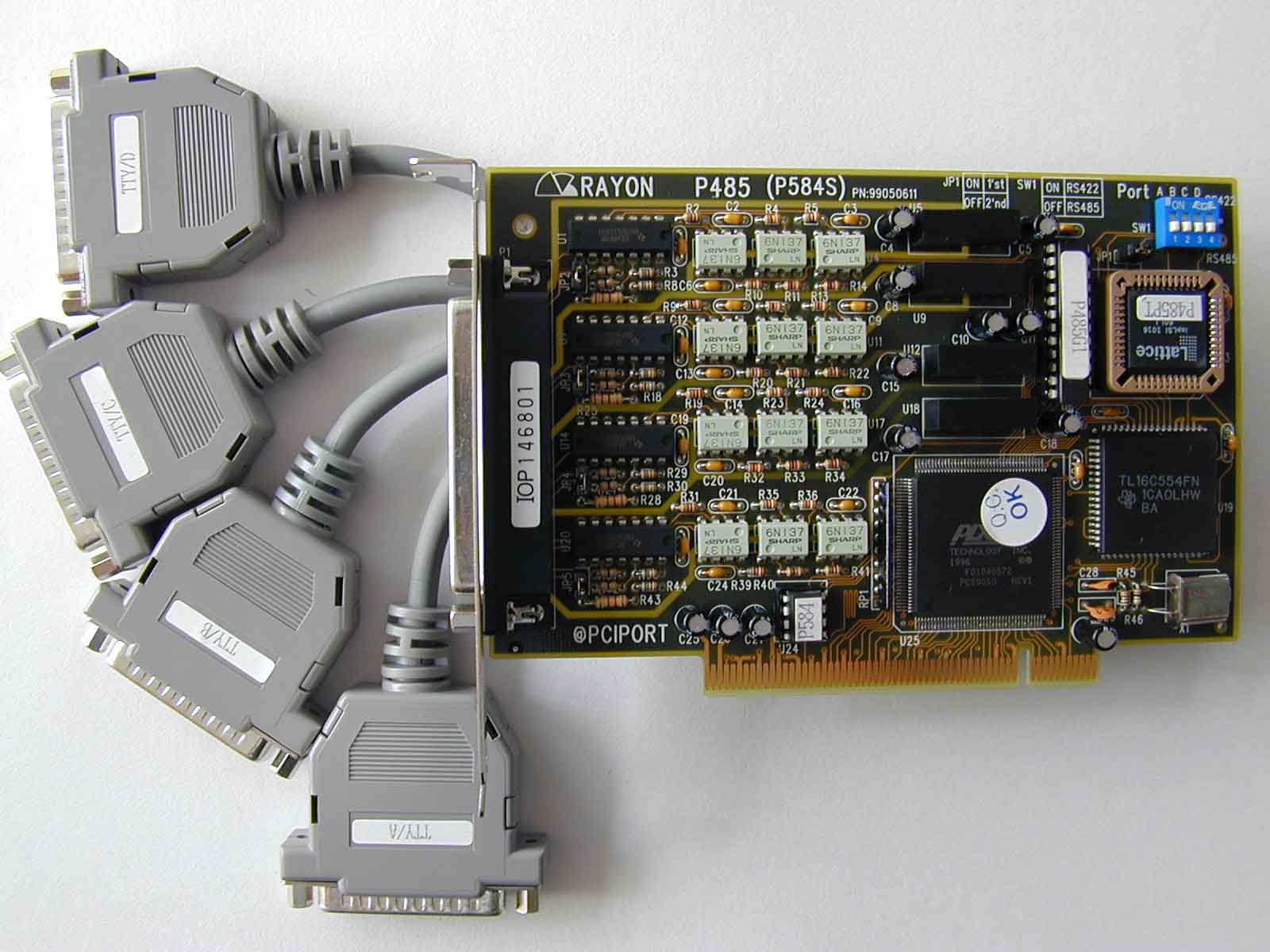 PCI 4 isolated port RS422/485 Card (incl. Cable A404)