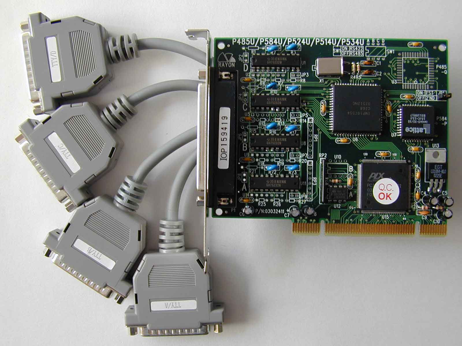 UPCI 4-port RS232 Card (incl. cable A404)