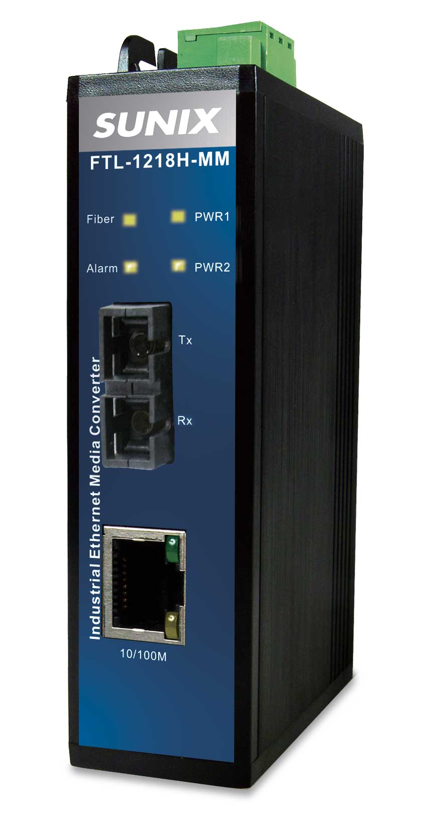 10/100 TX to Fiber FX MM media converter extended temp