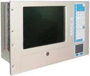 Industrial 19" workstation 7U, LCD, IP65, keyboard, touchpad