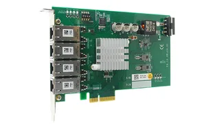 PCIe 4*GbE Frame Grabber Card with PoE IEEE802.3at