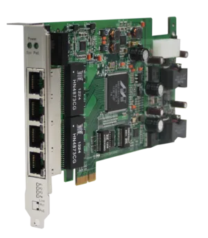 PCIe Industrial PoE Unmanaged 4*1000/100TX Switch Card