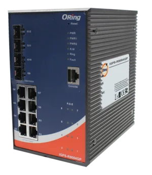 Industrial Man. 8*1000TX 4*SFP1000 Switch PoE PSE EN50155 L3