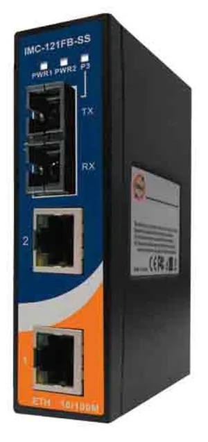 Media Converter 2*100TX to 100FX MM Slim Ext. Temp.