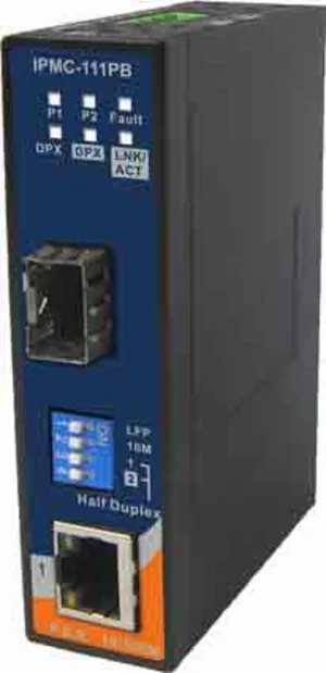 Media Converter 1*SFP100 to 1*100TX Slim PoE PD LFP