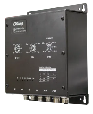 Ind. Secure Device Serv. Isol. 4*RS485 to 100TX EN50155