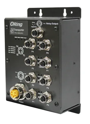 Unmanaged Switch 8*100TX M12 4*PoE PSE 50V EN50155