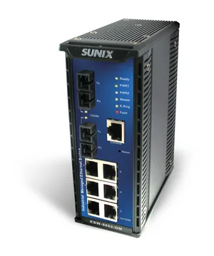 Managed 6 TX / 2 SX (MM) switch <10ms recovery