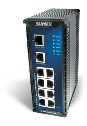 Managed 6 TX / 2 SX (MM) switch <10ms recover time